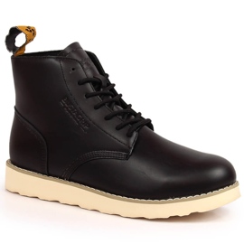 Big Star Scarpa in pelle da uomo alta Buster Bustagrip nera nero 1