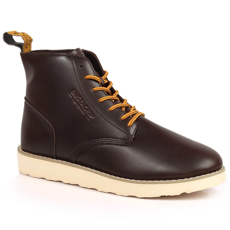 Scarpa in pelle da uomo alta Buster Bustagrip marrone 1
