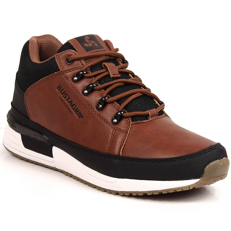 Sneakers da uomo in pelle, Cruiser Bustagrip testa di moro marrone 1