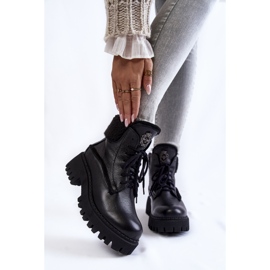 PL5 Stivali Trapper in pelle nera da donna Vergo nero 2
