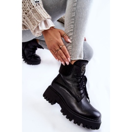 PL5 Stivali Trapper in pelle nera da donna Vergo nero 1