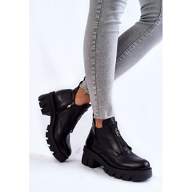 PL5 Stivali In Pelle Da Donna Con Decorazione Maley Nera nero 2