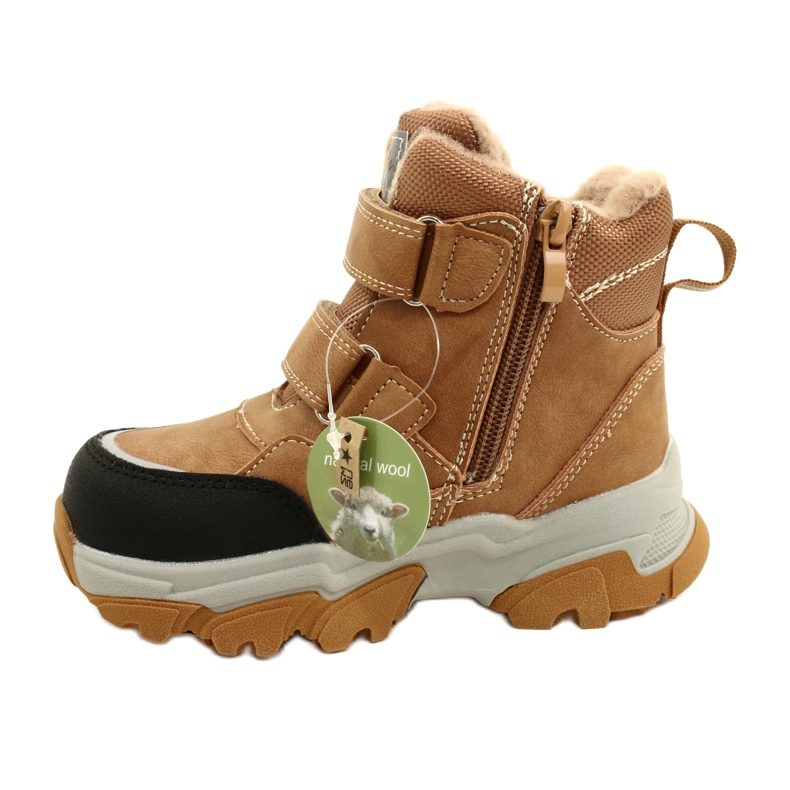 News Stivali Trappers Con Velcro Camel Novità 22DZ23-5251 beige giallo 1