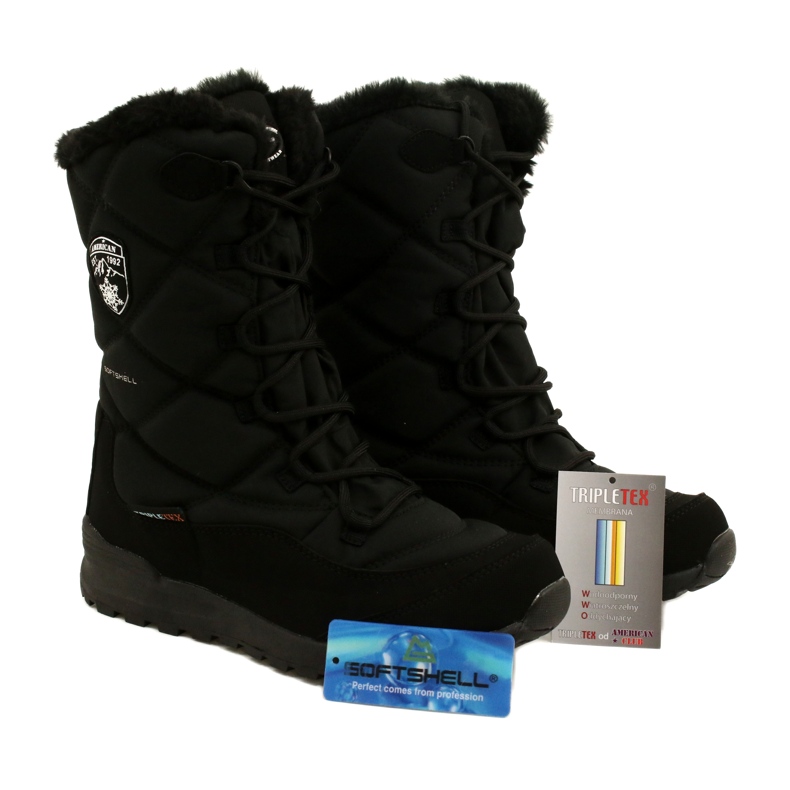 Doposci impermeabili in Softshell con membrana American Club SN21/22, colore nero 4