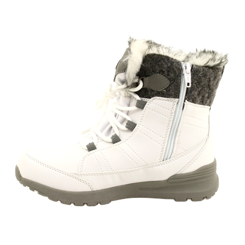 Doposci softshell con membrana American Club SN26/22 di colore bianco grigio 2