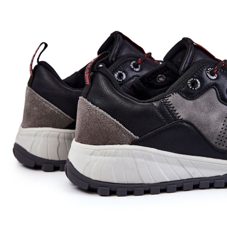 Scarpe sportive classiche da uomo Memory Foam Big Star KK174271 grigio nero 1