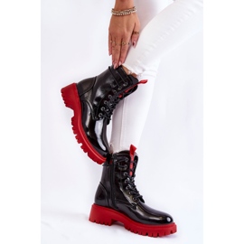 PL4 Stivaletto da donna in vernice La.Fi 250045R-LA Nero-Rosso 2