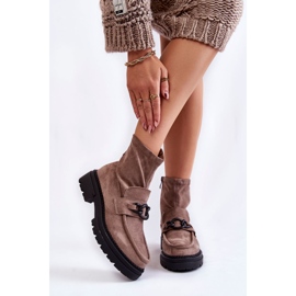 Stivaletti in camoscio da donna La.Fi 250042B-SU Beige 1