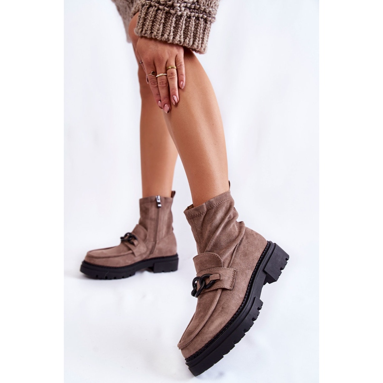 Stivaletti in camoscio da donna La.Fi 250042B-SU Beige 2
