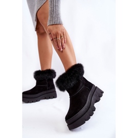 PL5 Stivali da neve in camoscio nero da donna Ann 2