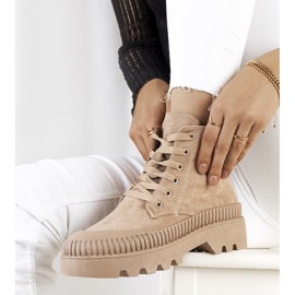 Sneaker Devost in ecopelle marrone beige 1