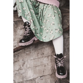 PA1 Stivali caldi Heidi laccati neri e viola nero 1