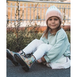 FR1 Stivali caldi per bambini Stampa Dexi rosa multicolore 1