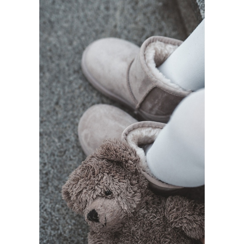 Stivali da neve caldi per bambini Gooby beige chiaro 1
