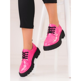 Scarpe da donna Shelovet rosa, pelle ecologica verniciata 1