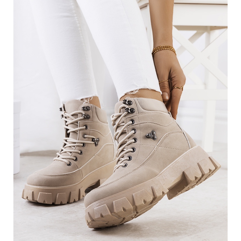 PA1 Scarponcini da trekking Bisa da donna beige 1