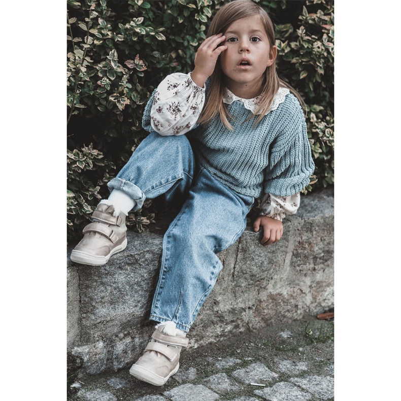 Stivali caldi per bambini con velcro Big Star KK374189 Beige-Oro marrone 1