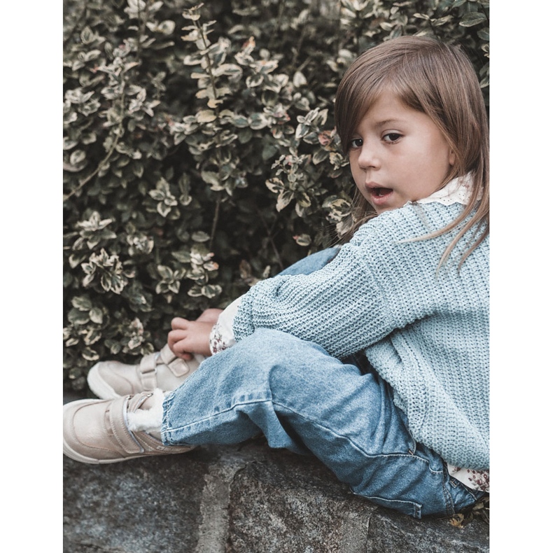 Stivali caldi per bambini con velcro Big Star KK374189 Beige-Oro marrone 2