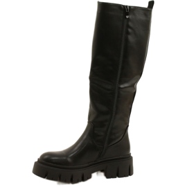 Stivali da Donna Foderati in Pelliccia Evento 22KZ35-5089 Nero 1
