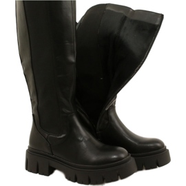 Stivali da Donna Foderati in Pelliccia Evento 22KZ35-5089 Nero 4