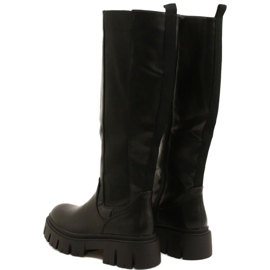 Stivali da Donna Foderati in Pelliccia Evento 22KZ35-5089 Nero 3