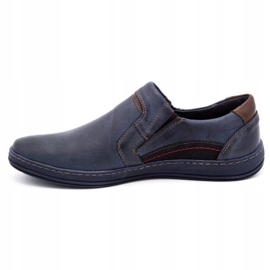 Olivier Mocassini uomo pelle 520 blu navy 1