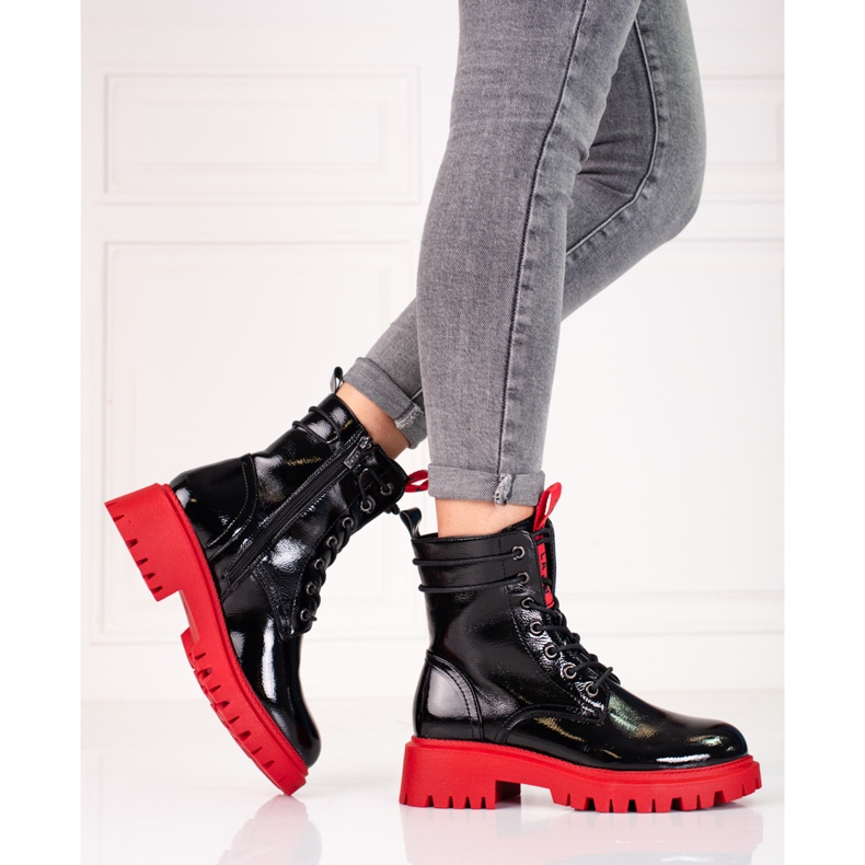 Shelovet lavoratrici con suola rossa nero 1