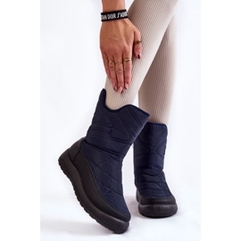 Stivali da neve blu navy alti e caldi di Winessa 1