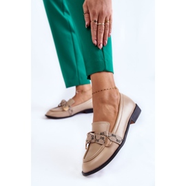 WS1 Mocassini da donna in pelle con fiocco Dayes beige 2