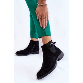 PJ1 Caldi stivaletti in pelle scamosciata da donna Jodhpur Black Janette nero 2