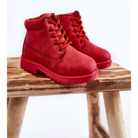 FR1 Stivali Trappers per bambini con cerniere rosse Dexter rosso 1