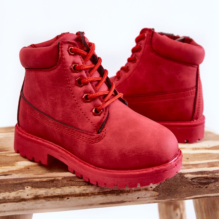 FR1 Stivali Trappers per bambini con cerniere rosse Dexter rosso 2
