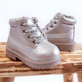 Stivali Trappers per bambini con cerniera Silver Dexter argento 2