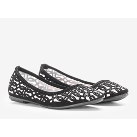 Ballerine traforate nere Coalfell bianco 1