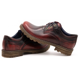 Kampol Stivali da uomo stivali in pelle 32 / KC bordeaux nero 3