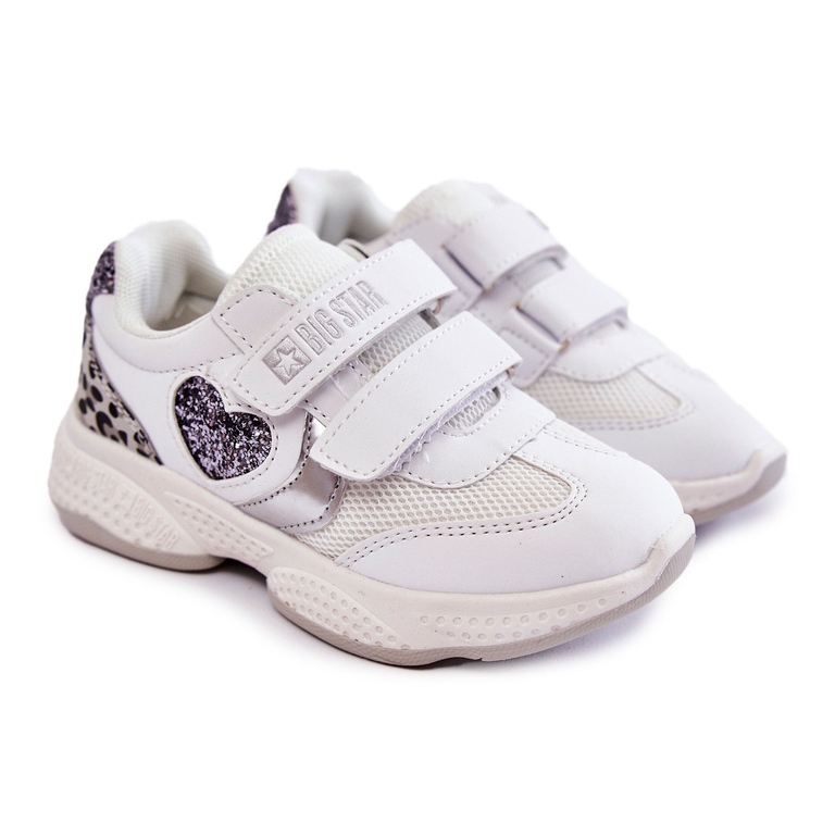 Scarpe sportive per bambini con velcro Big Star KK374022 White bianco 1