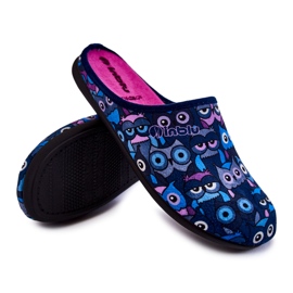 Pantofole Fatte In Casa In Gatti Inblu GF-12-004 Blu Navy 1