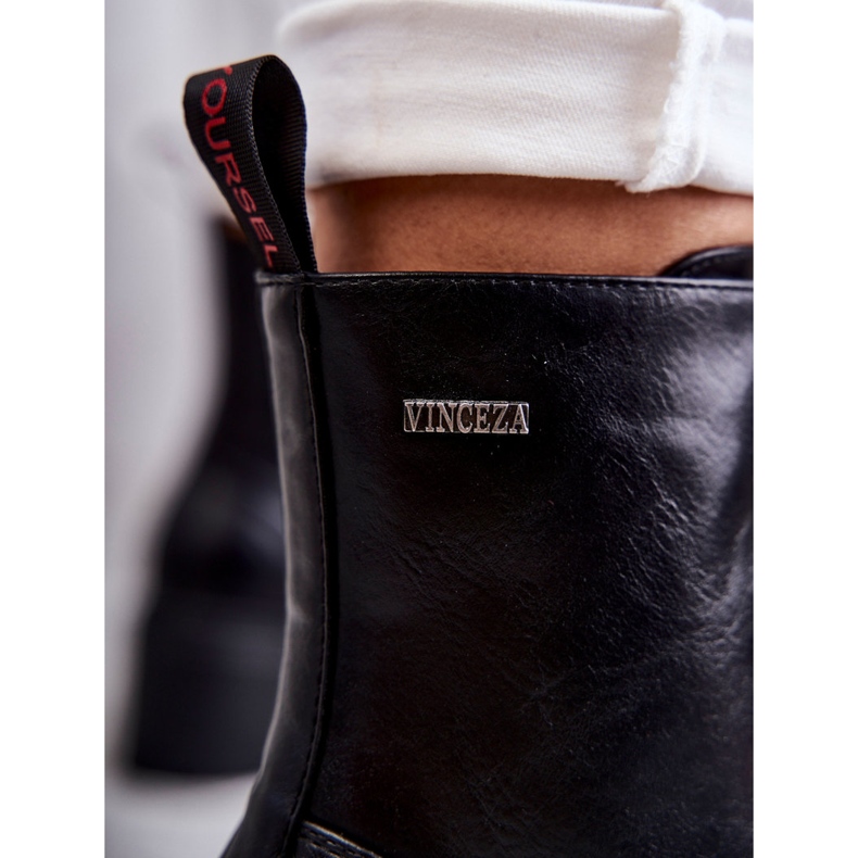 Vinceza Stivali neri caldi con tacco alto da donna Grethe nero 4
