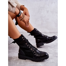 PG1 Stivali Da Donna Con Un Calzino Annodato Livaro Nero 3