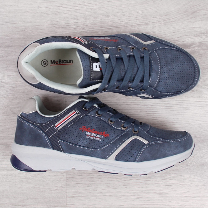 Scarpe sportive casual da uomo blu navy McBraun 1