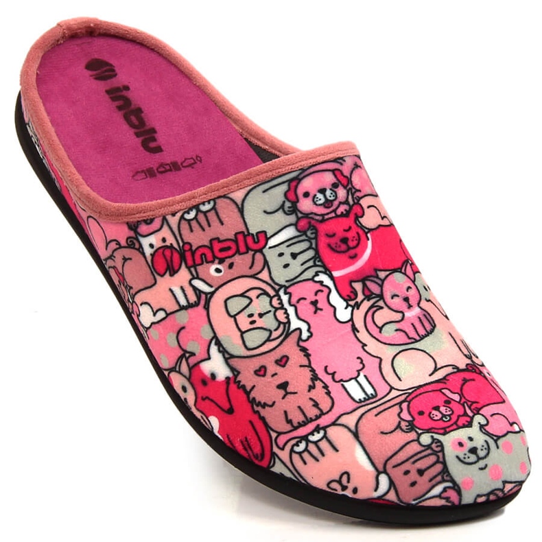 Comode ciabatte da donna con inserto removibile, rosa Inblu grigio 1