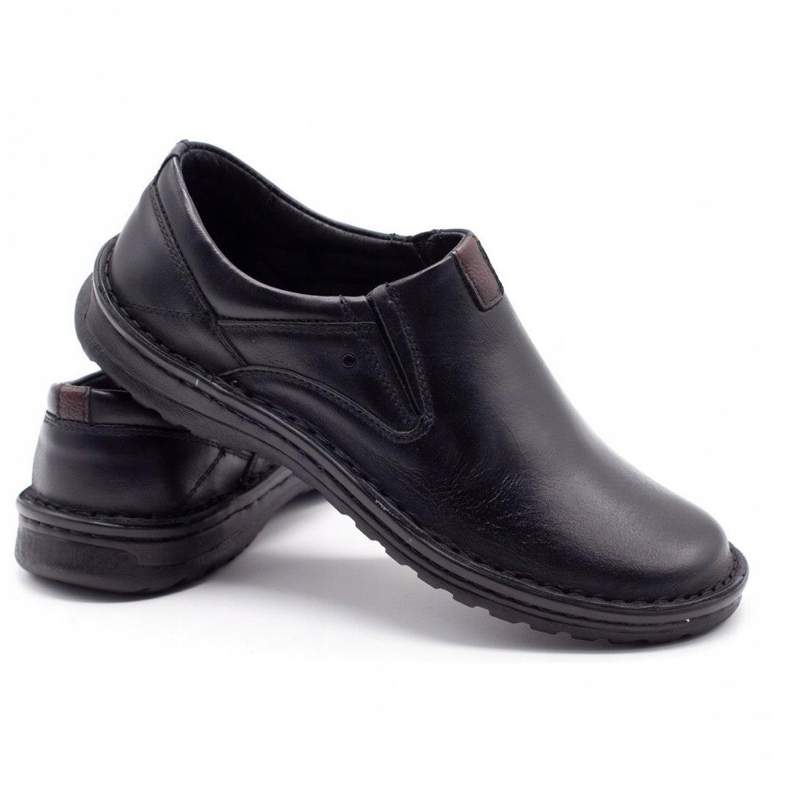 Joker Mocassini uomo in pelle neri 382 nero 3