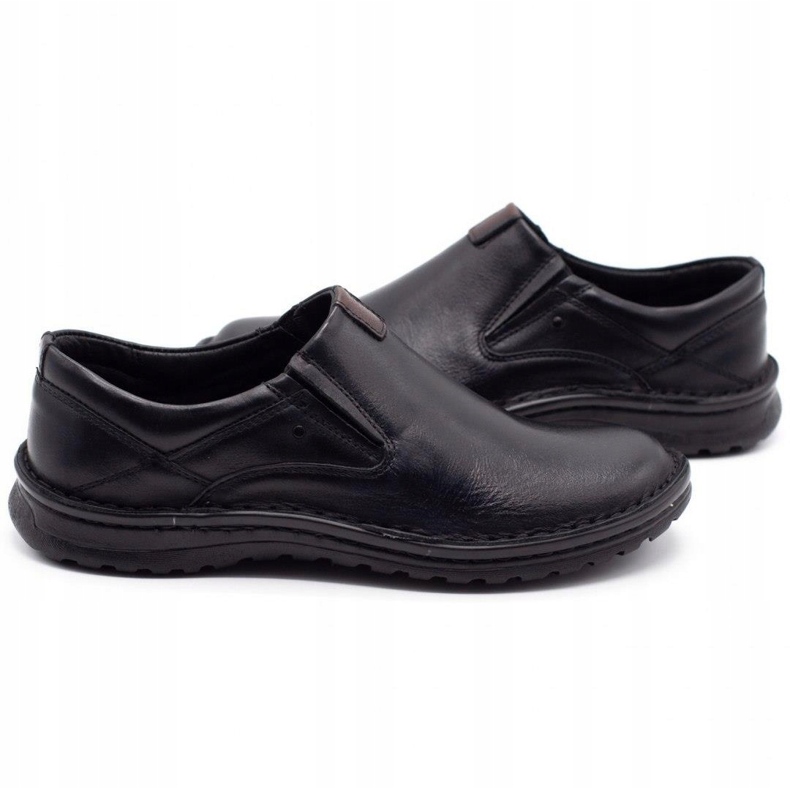Joker Mocassini uomo in pelle neri 382 nero 4