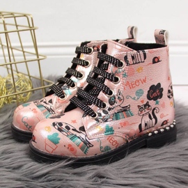 Nautilus Stivali stivali autunnali Navy Dot Jr WOL6B rosa 2
