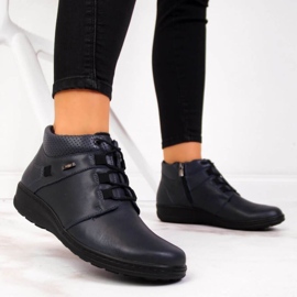 Stivali in pelle isolati Helios W H521B blu navy 2
