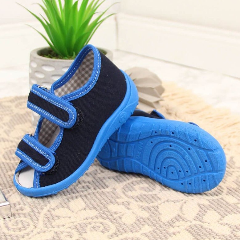 Ciabatte, sandali casa Nazo Jr. TEX4C blu 2