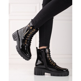 Goodin Trapper alla moda con cerniere decorative nero 2