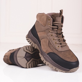 SHELOVET Stivali invernali da uomo con pelliccia beige 1