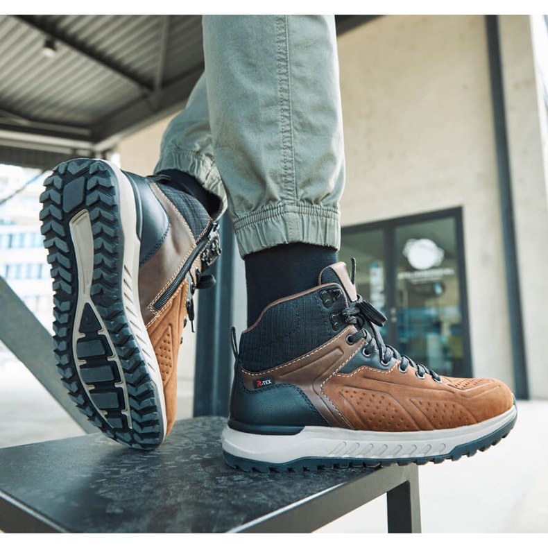 Scarpe da uomo marroni Rieker U0161-42 marrone 1