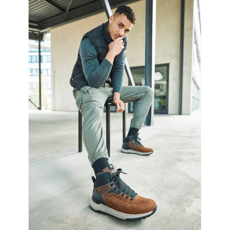 Scarpe da uomo marroni Rieker U0161-42 marrone 2